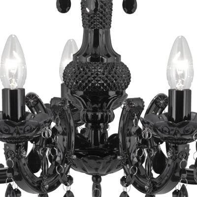 Zwarte kroonluchter Marie Therese Searchlight 5053423009155
