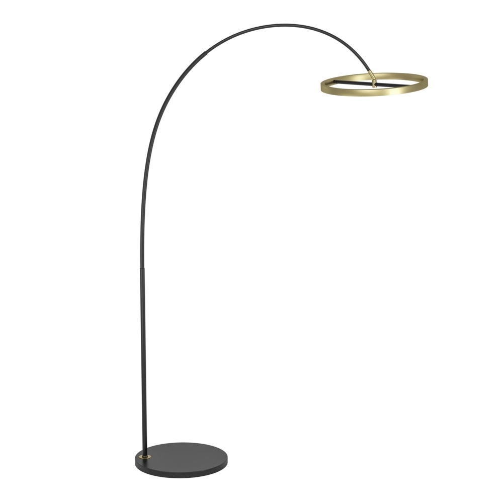 Design vloerlamp Brest zwart met goud