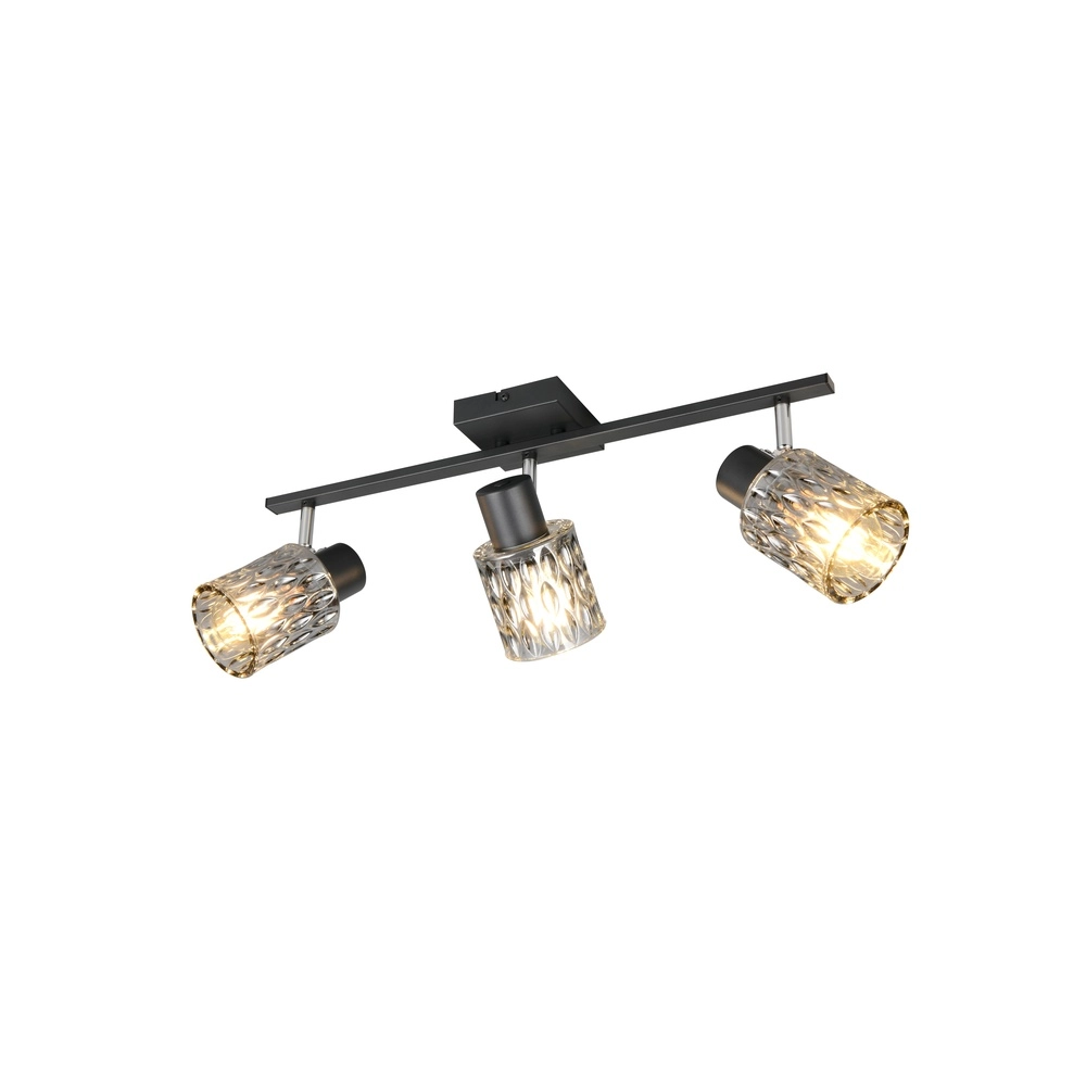 Plafondlamp Jack zwart 3-lichts
