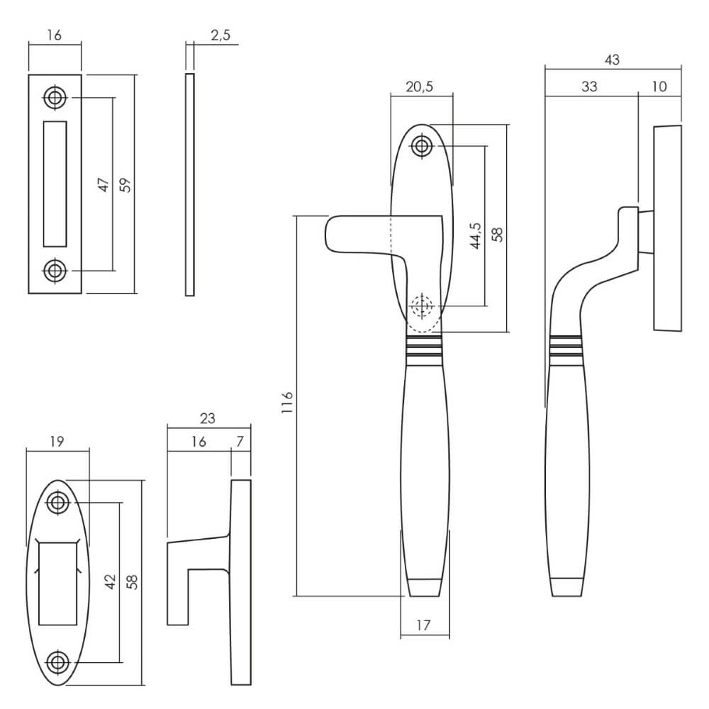 Raamsluiting Ton links nikkel Intersteel 8714186473160