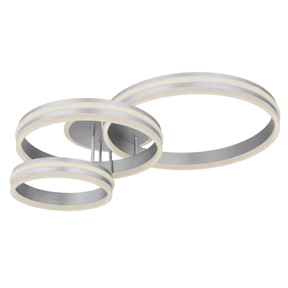 Plafondlamp Rubio grijs 3 ringen Globo 9007371425914