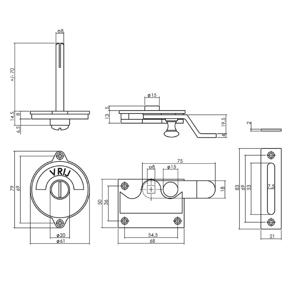 WC-overslag Tira met bocht nikkel Intersteel 8714186473016