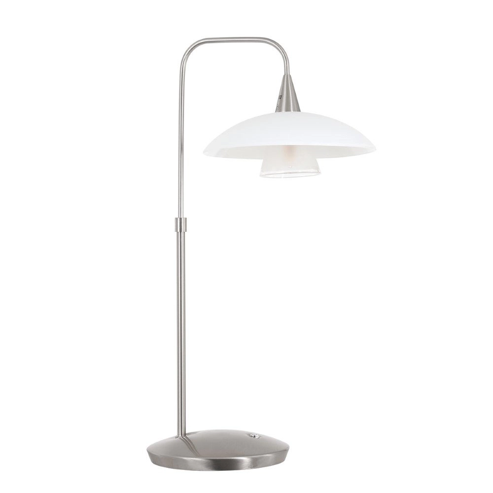 Moderne tafellamp Tallerken metaalgrijs Steinhauer 8712746132021
