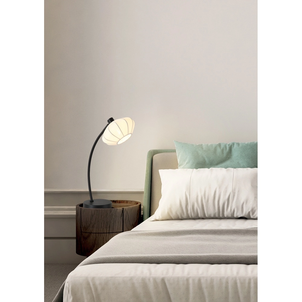 Tafellamp Radiant zwart met kap Searchlight 5053423300894