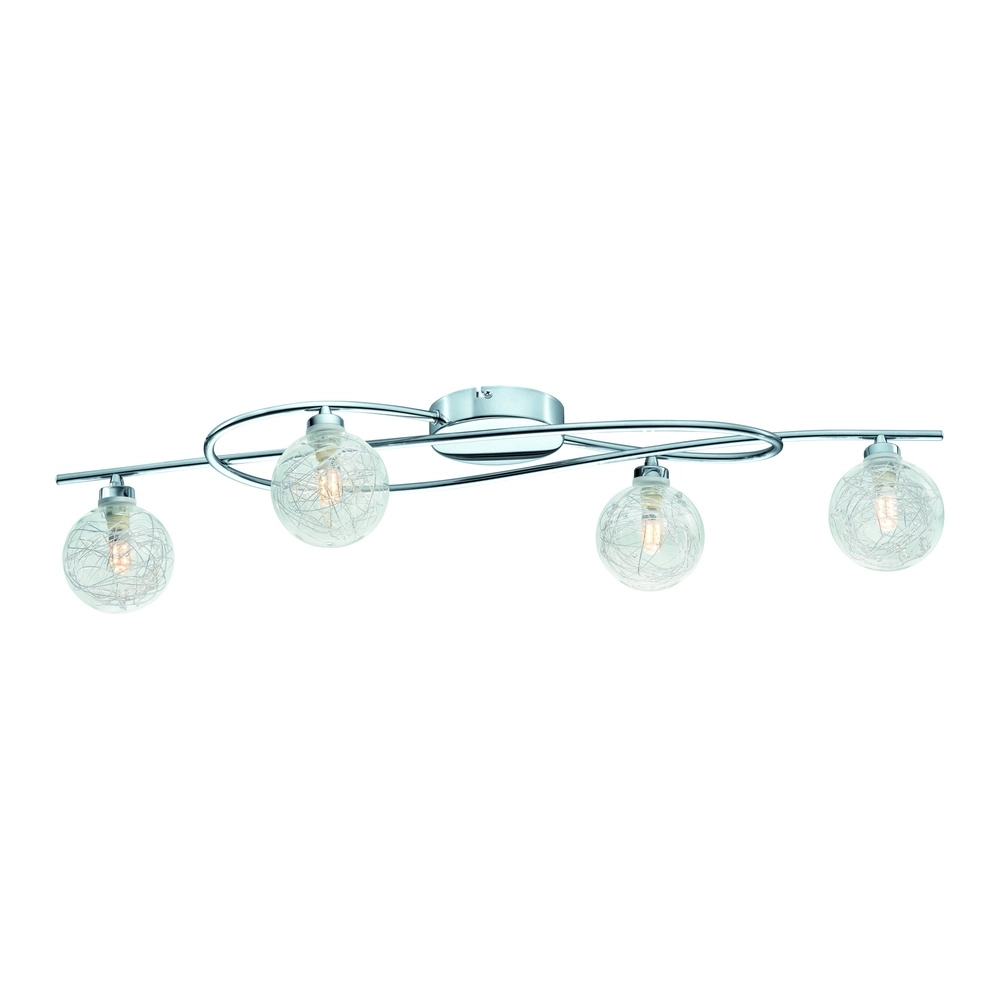 Plafondlamp Horae 4-lichts chroom
