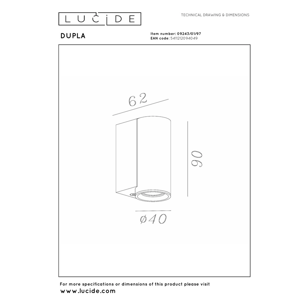 Downlight Dupla koffie bruin mini GU10 Lucide 5411212094049