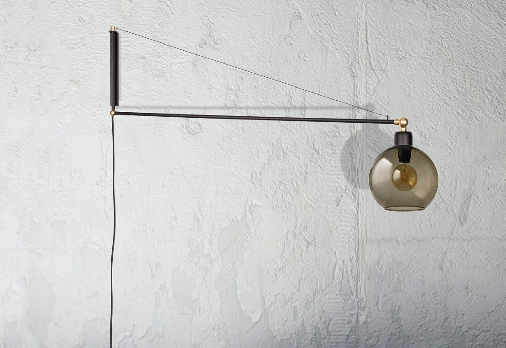 Wandlamp Crane met glazen bol Lyora 5903139937498