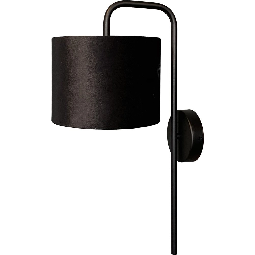 Zwarte wandlamp Venus met zwarte lampenkap