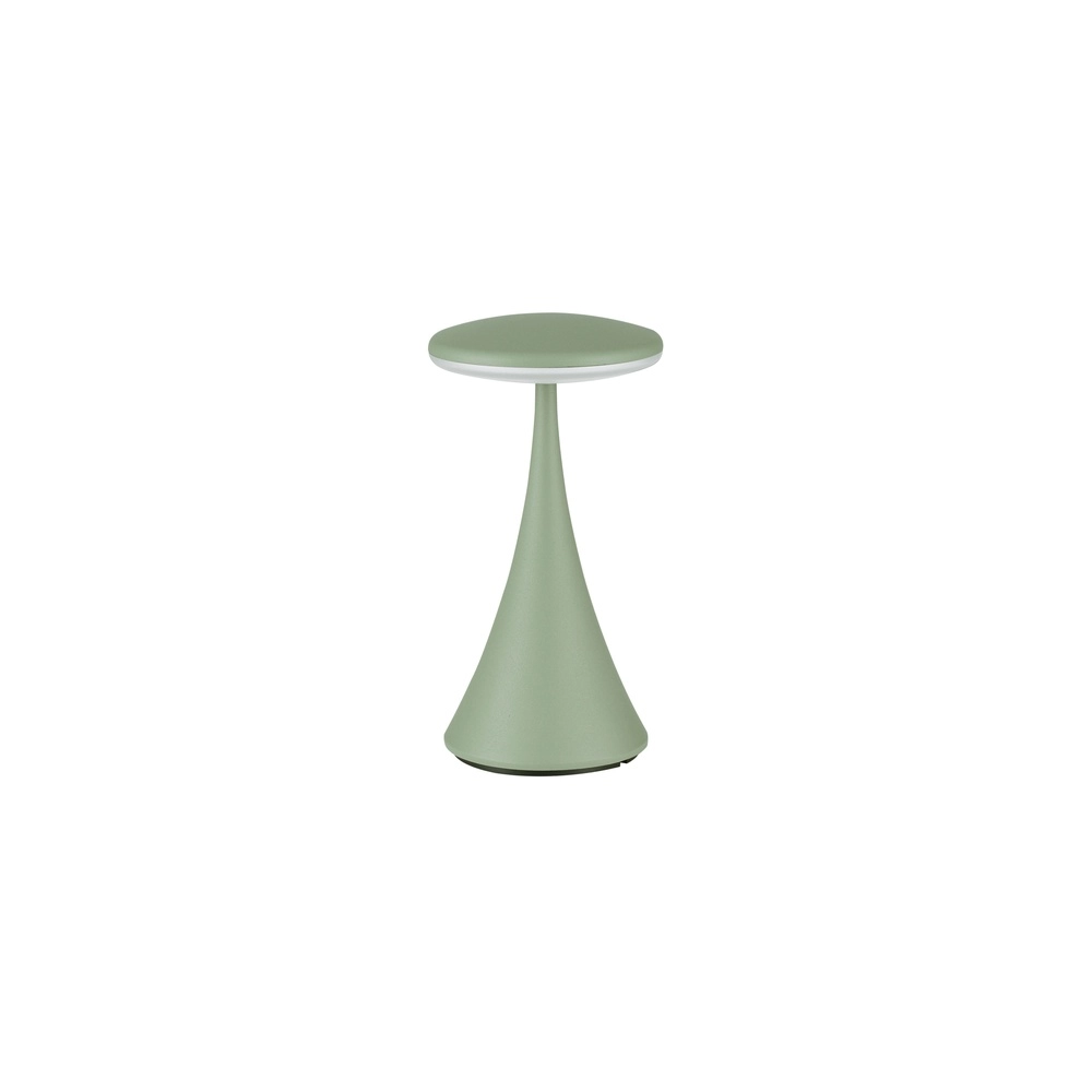 Tafellamp Elbo olijfgroen met USB Lyora 5212017476951