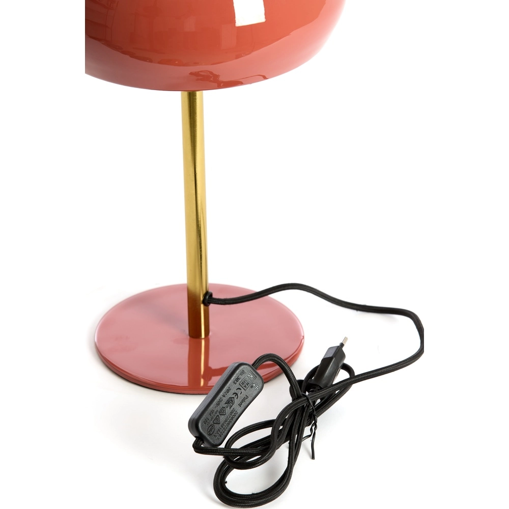 Tafellamp Surin Ø 22cm - glans koraal met goud Light & Living 8717807743420