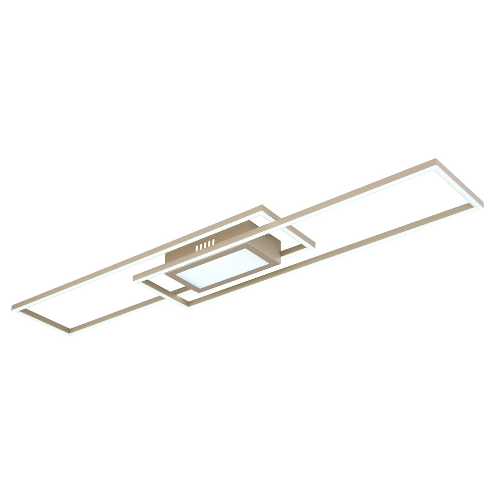 Langwerpige plafondlamp Saunders zand bruin Globo 9007371587353