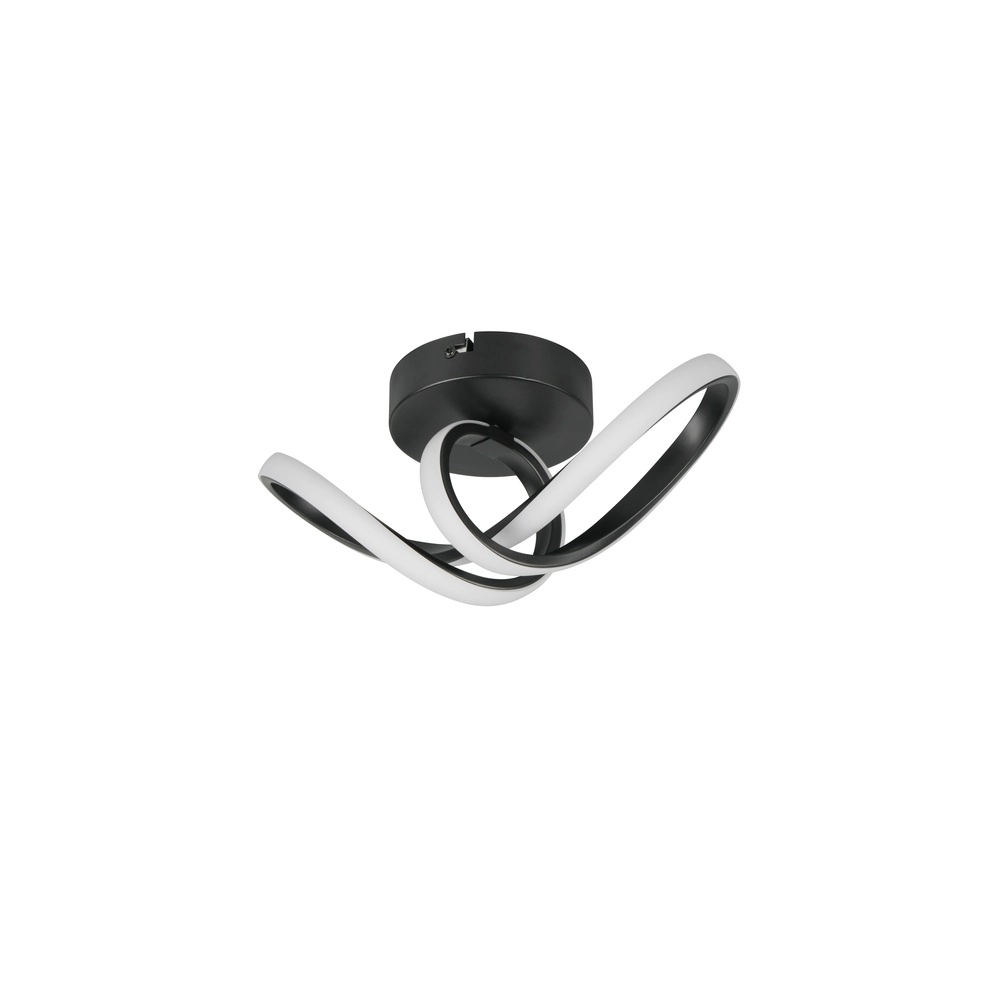 Moderne plafondlamp Rusa zwart Trio 4017807653779