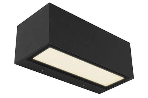 Black sleek wall lamp Gemini design