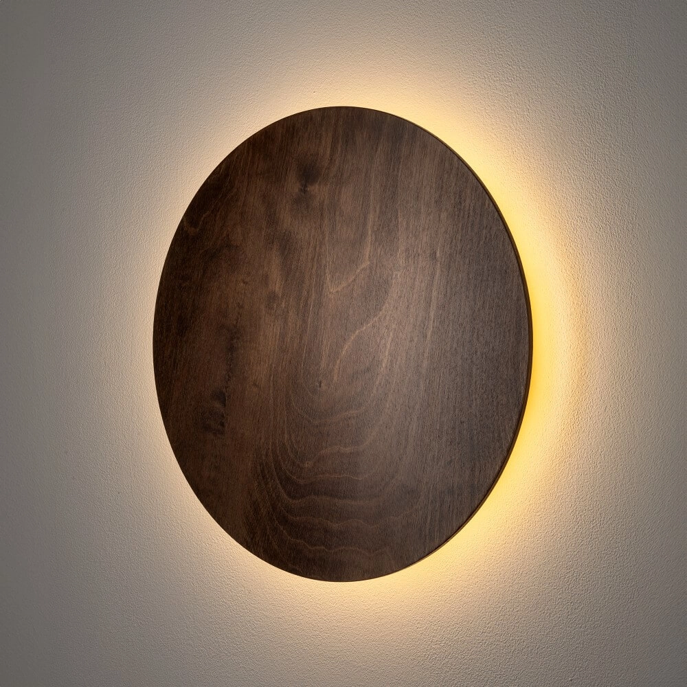 Wandlamp Ring Timber L LED hout Lyora 5903139112918