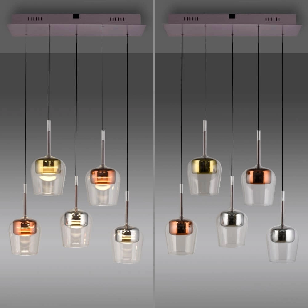 5-lichts hanglamp Q-Kon meerdere kleuren Paul Neuhaus 4012248383889