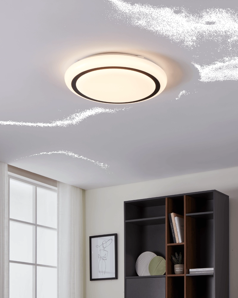 Witte plafondlamp Capasso Ø 48cm Eglo 9008606243488