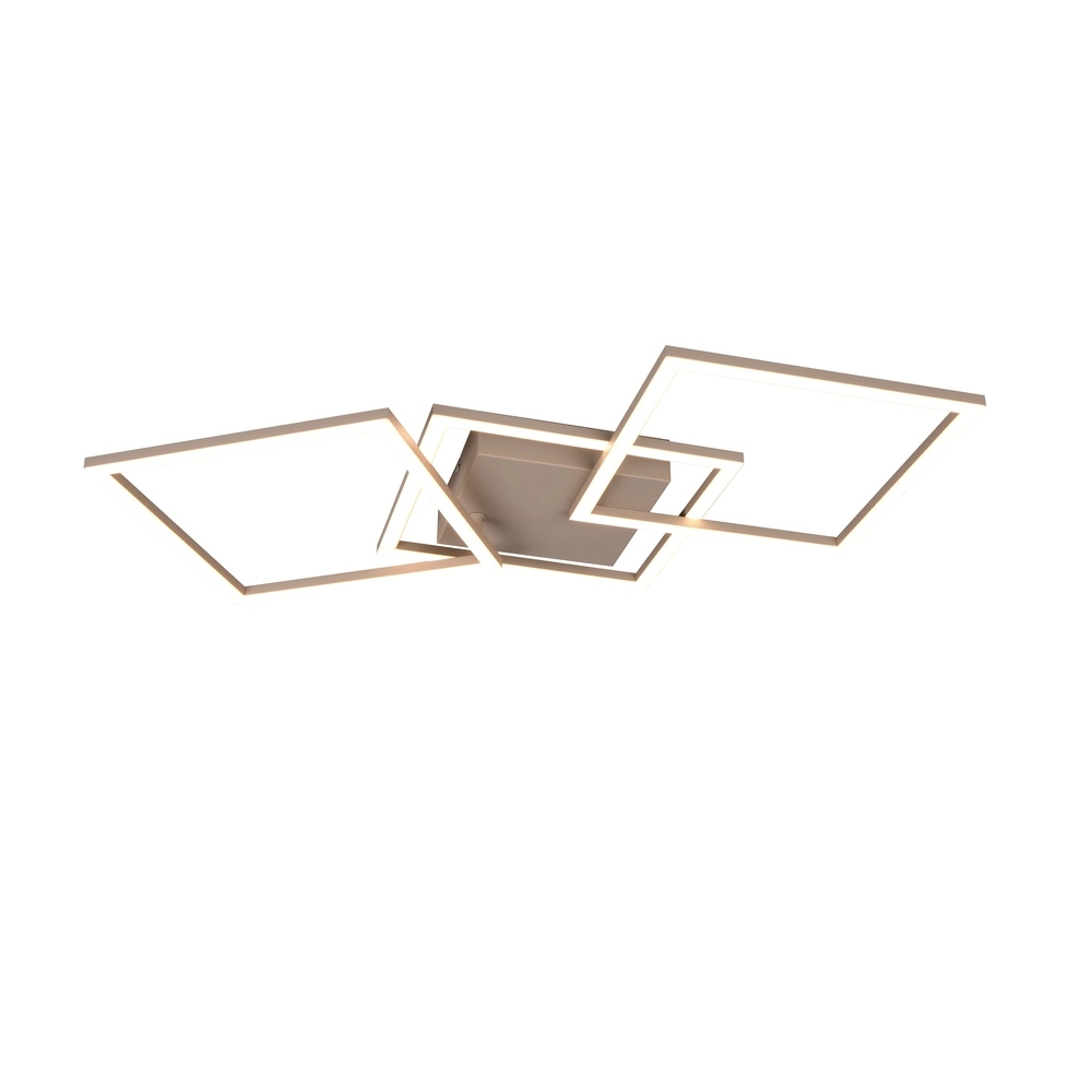 Moderne plafondlamp Trail 74,5cm zand bruin Trio 4017807714180