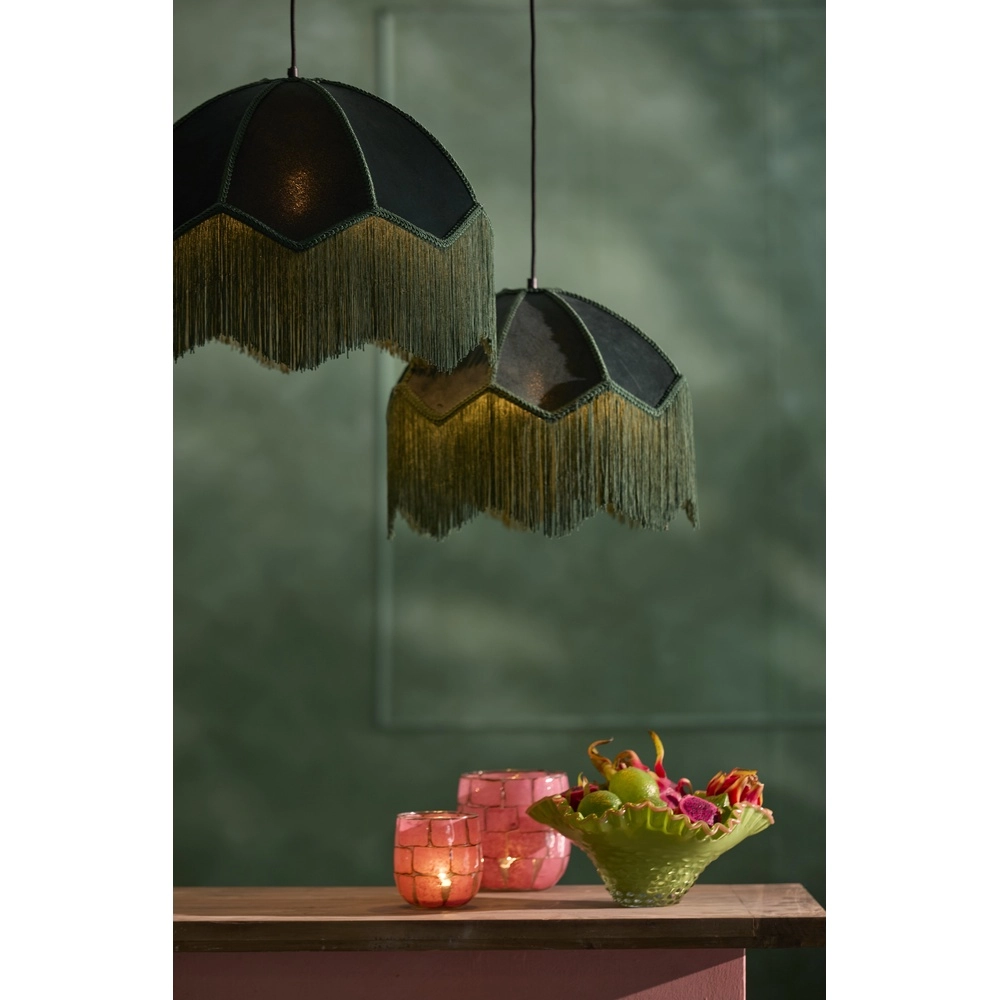 Hanglamp Malacia Ø 40cm - velvet groen Light & Living 8717807759261