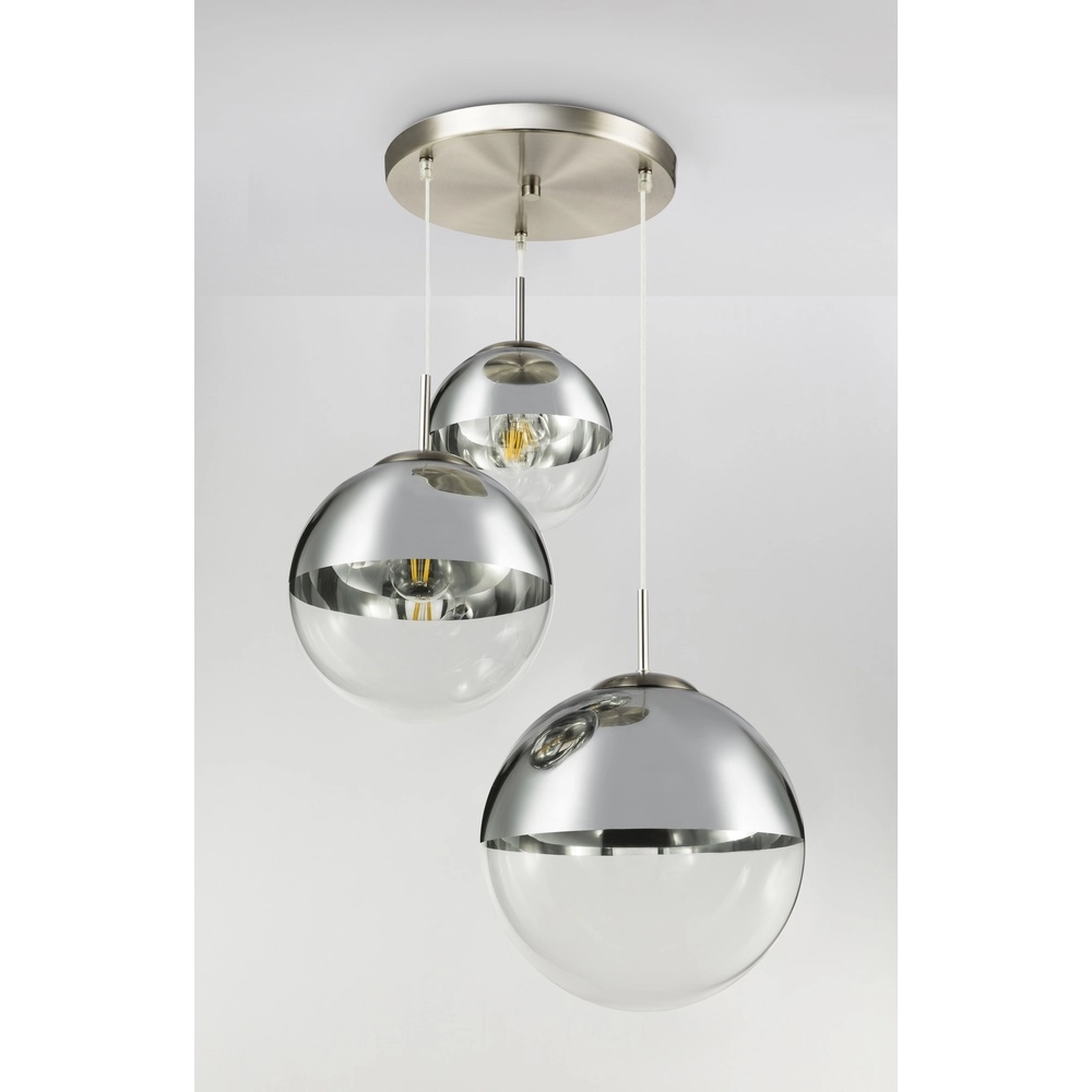 3-lichts hanglamp Varus nikkel Globo 9007371383443