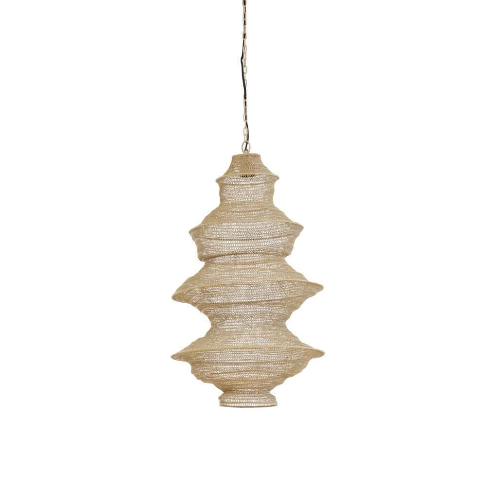 Metalen net hanglamp Nakisha Ø 40cm - zand