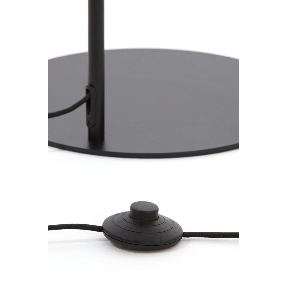 Glazen vloerlamp Solna zwart Light & Living 8717807696566