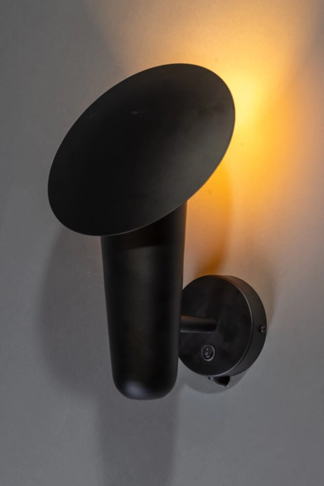 Moderne wandlamp The Britt zwart met goud ETH 8720195304418