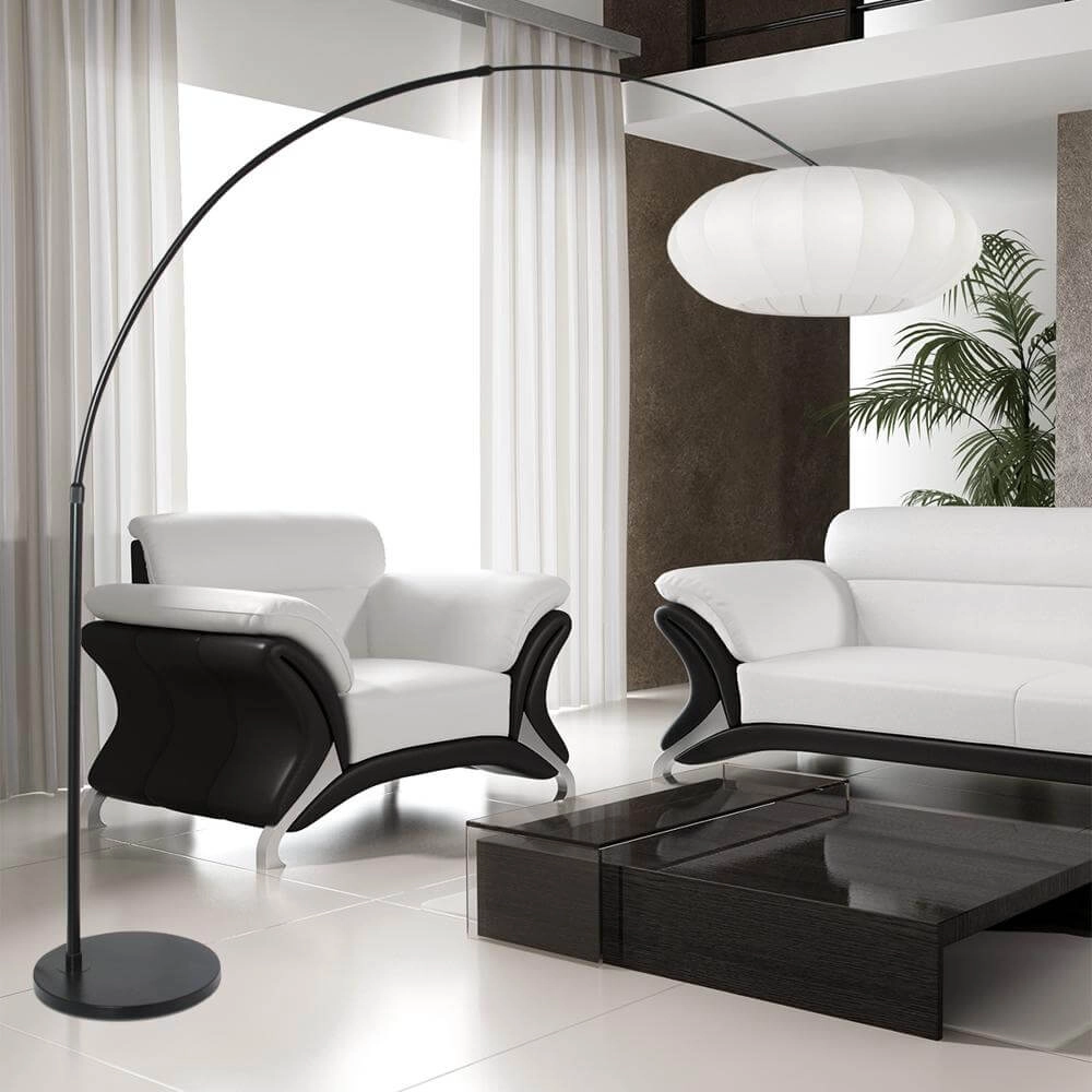 Booglamp Sparkled Light zwart met witte kap Steinhauer 8712746173123