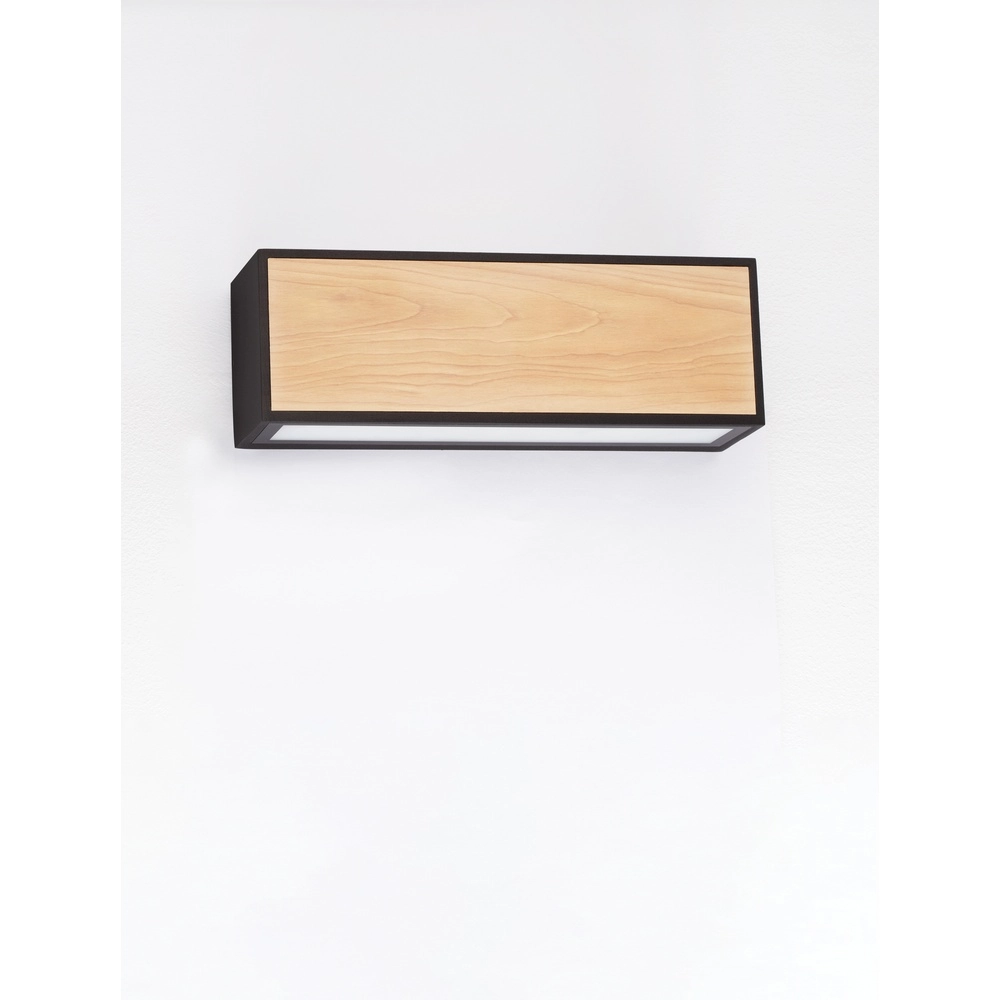 Wandlamp Astral antraciet met hout Lyora 5212017449948