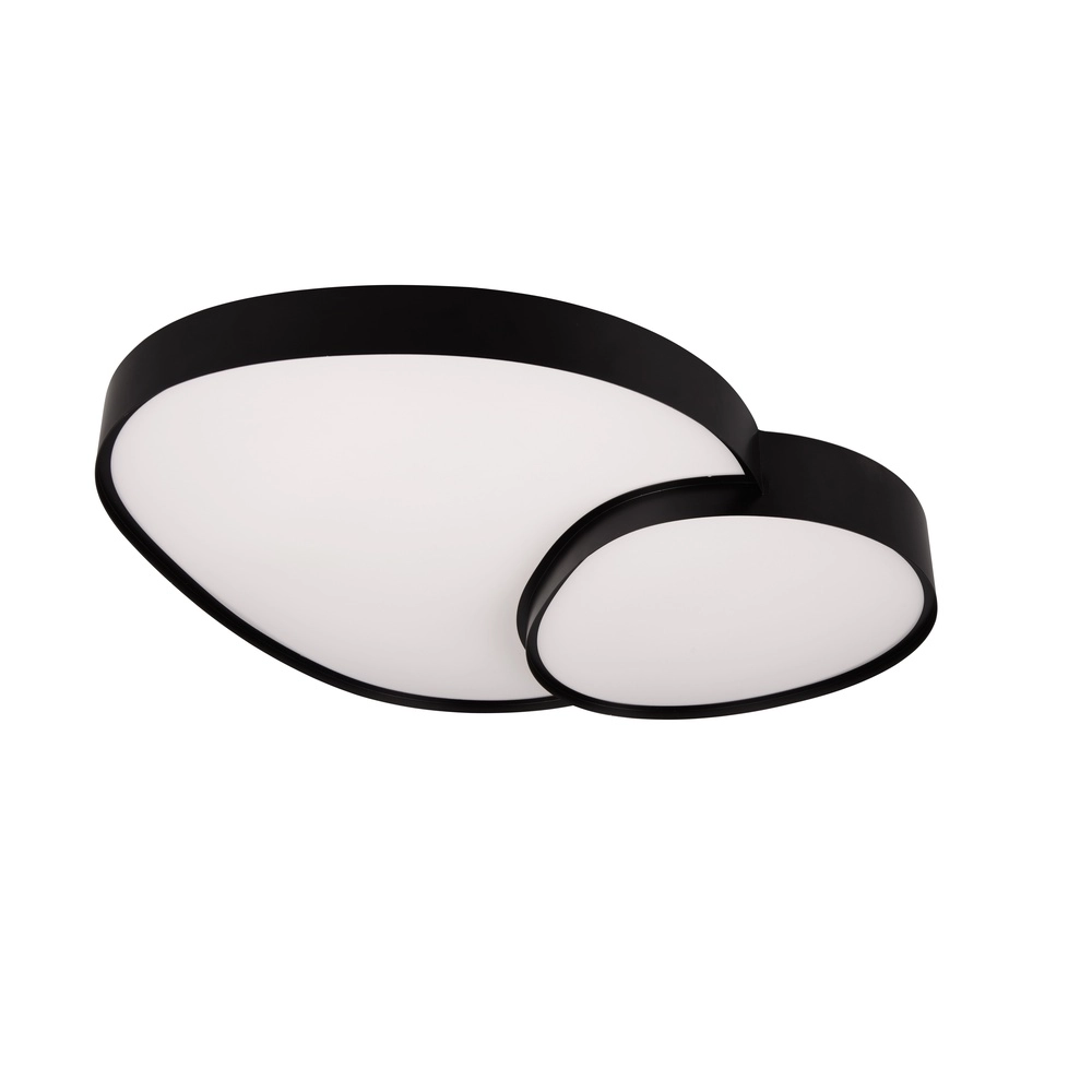 Organische plafonniere Rise 77cm zwart Trio 4017807600612