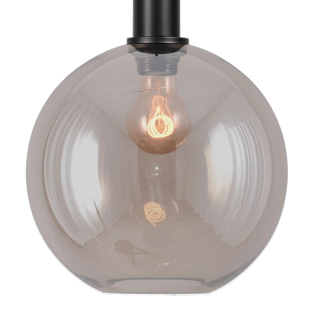 Hanglamp Ø 25cm Bella 2 Zwart met goud glas Masterlight 8718121334301