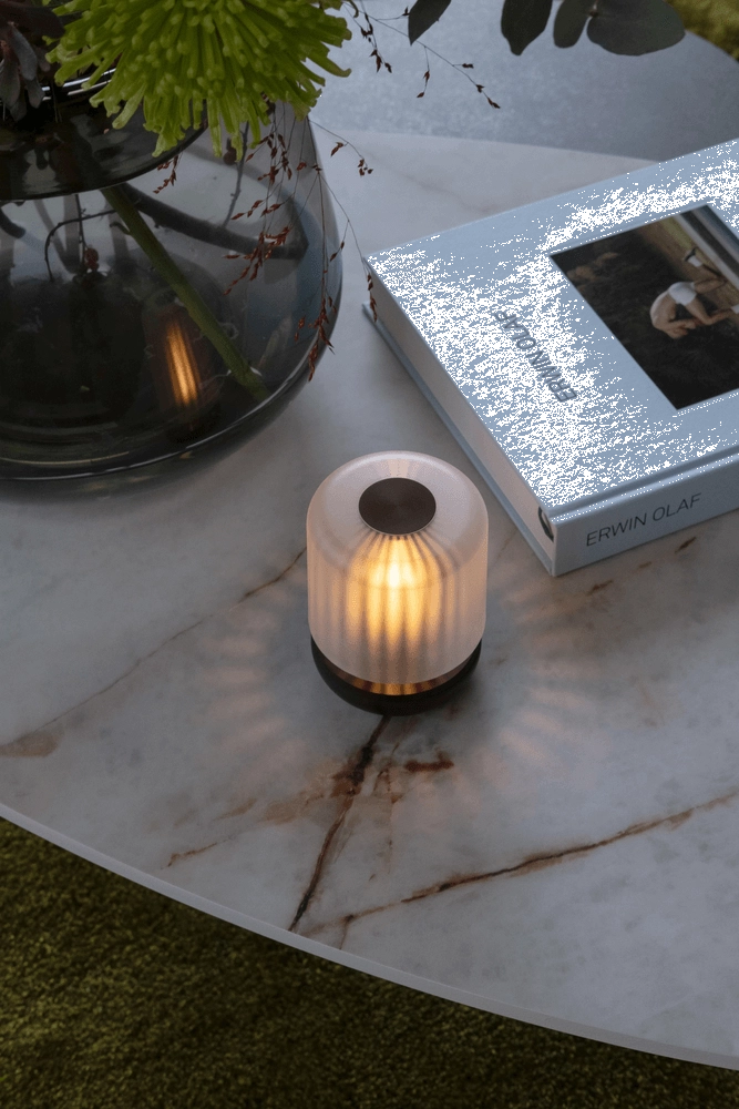 Oplaadbare tafellamp Firefly brons frosted Humble 6097522834804