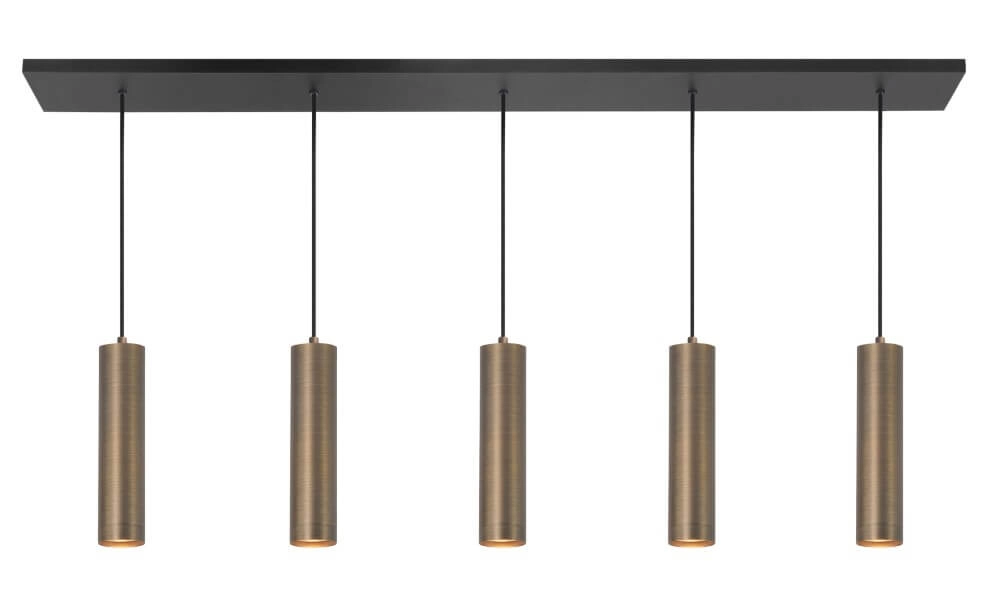 Eetkamer hanglamp Perugia brons - 5x GU10
