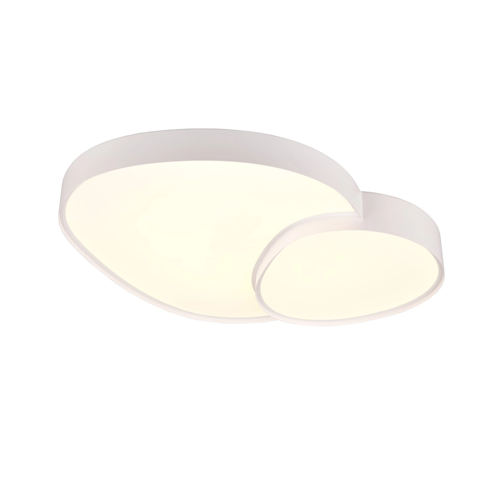Organische plafonniere Rise 77cm wit