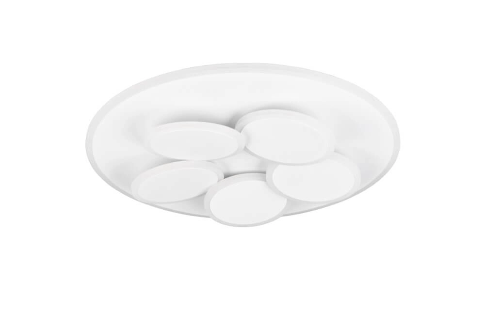 Moderne plafondlamp Mandala wit Ø 48cm Trio 4017807614077