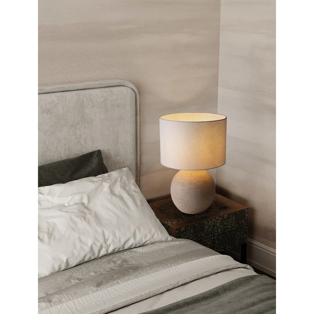 Tafellamp Nagomi beige met crème kap Lyora 5212017468222