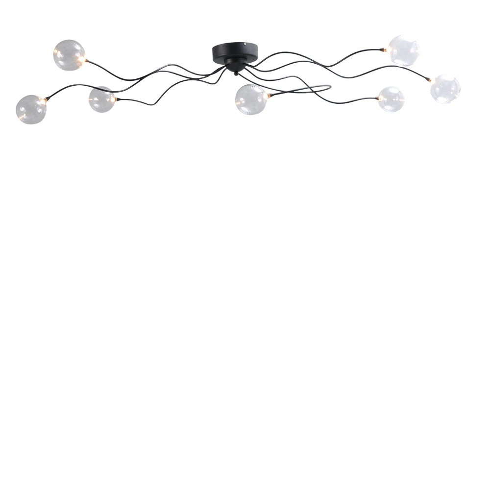 Led plafondlamp Gio 7-lichts zwart