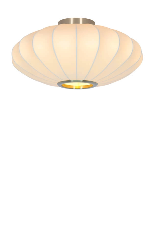 Japandi plafondlamp Fay Ø 40cm wit