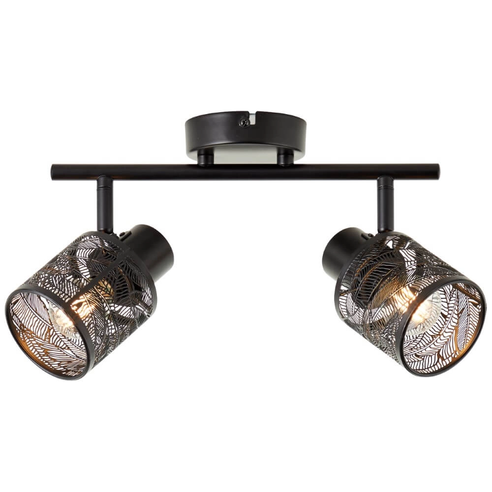 Zwarte plafondlamp Bano 2-lichts