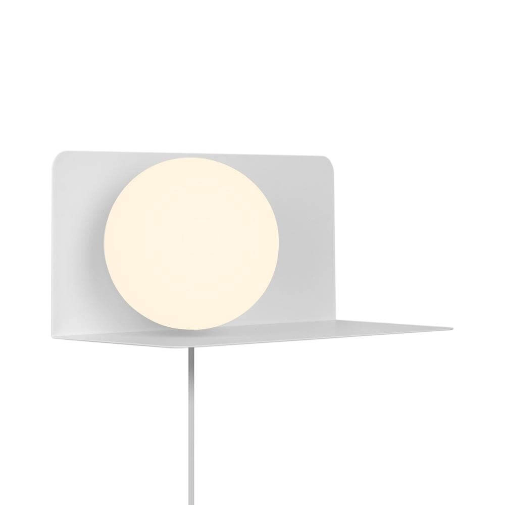 Muurlamp met bol Lilibeth wit