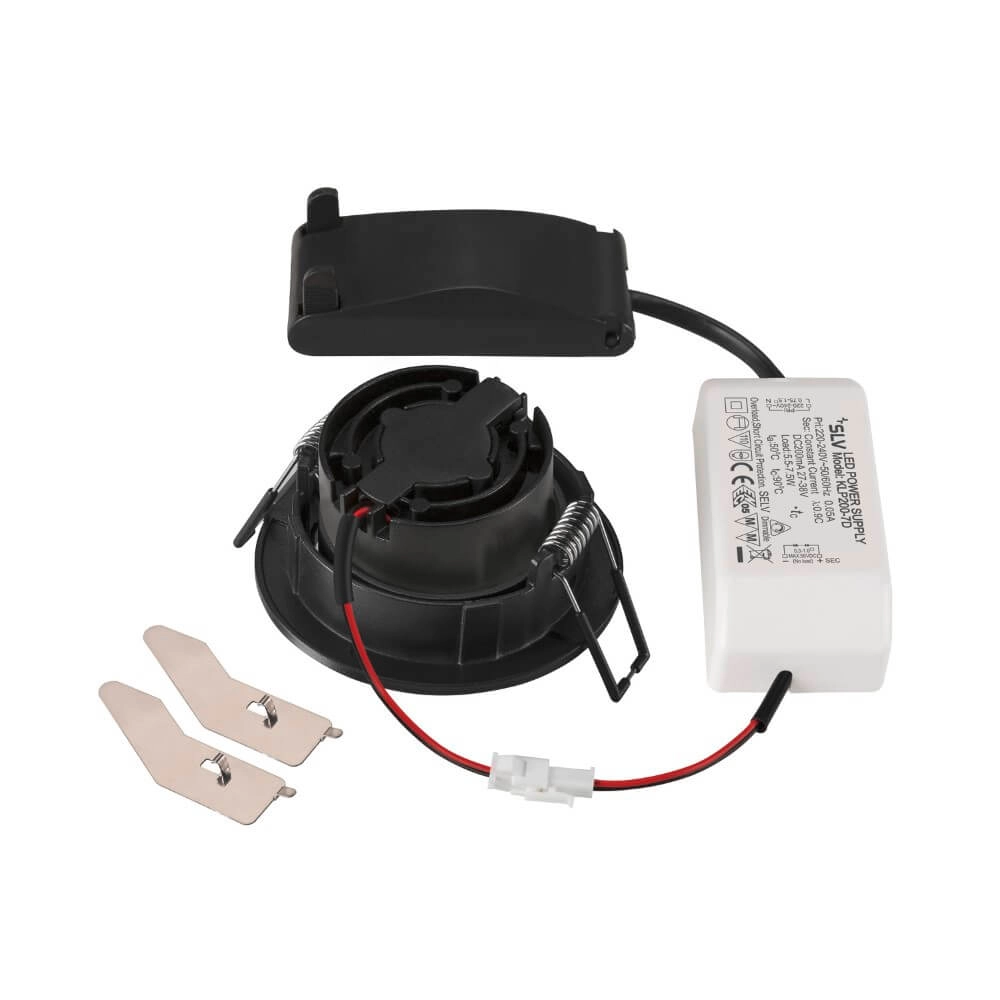 Ronde led spot New Tria 68 zwart - 3000K - 750lm - 60g SLV 4024163277754