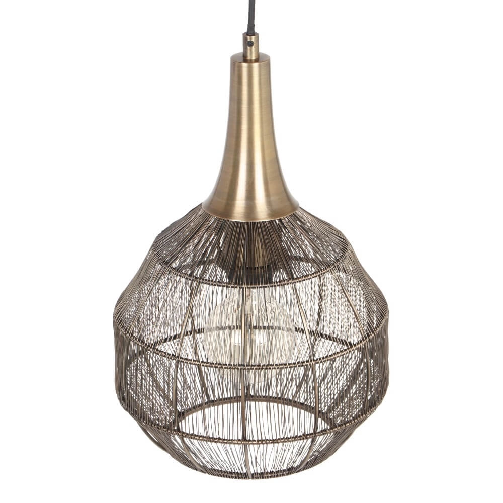 Ronde hanglamp Soraya Ø 26cm - brons Trio 4017807617481