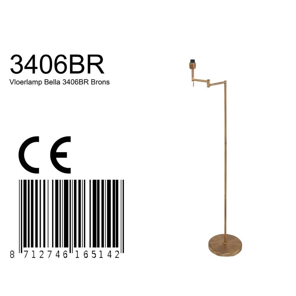 Vloerlamp Bella brons Steinhauer 8712746165142