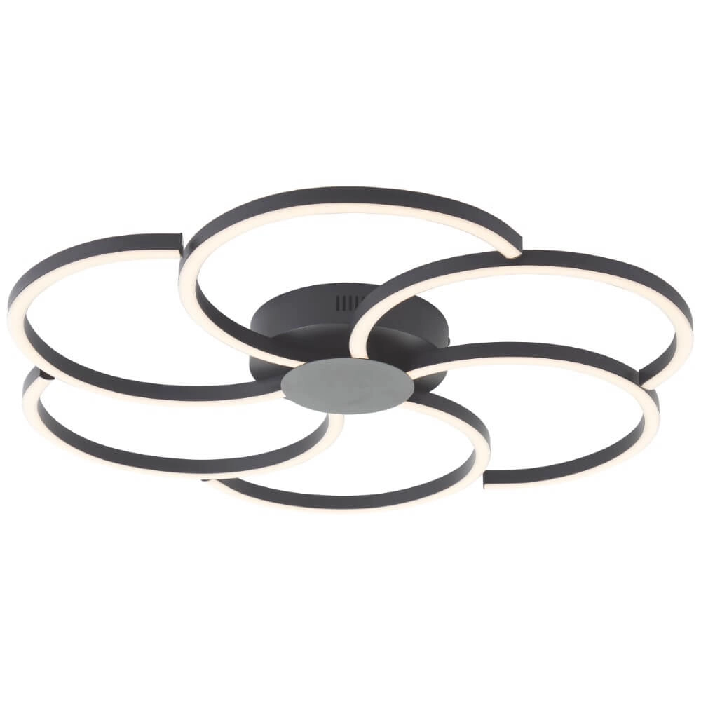 Instelbare plafondlamp Fico zwart