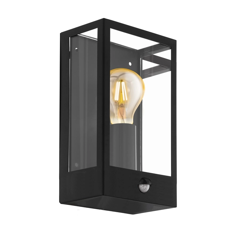 Zwarte buitenlamp Alamonte met bewegingssensor