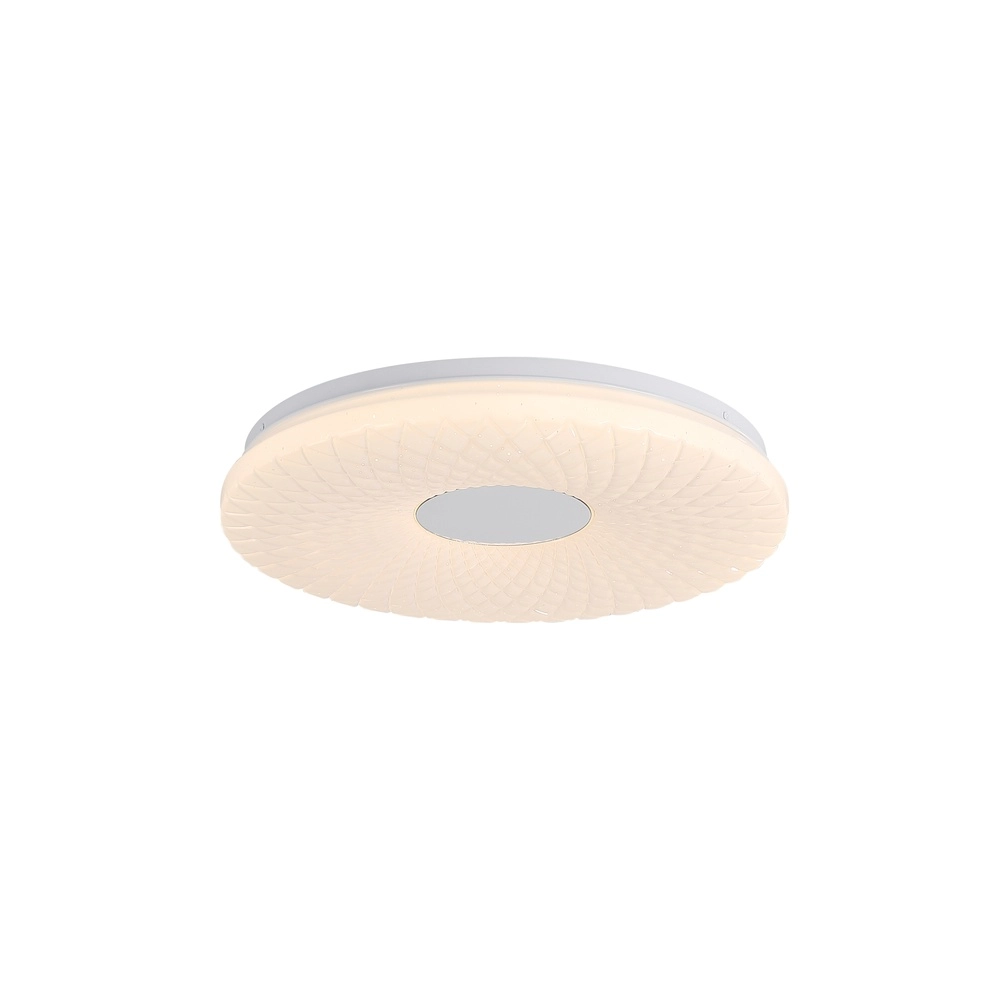 Plafonniere Halolux chroom en wit