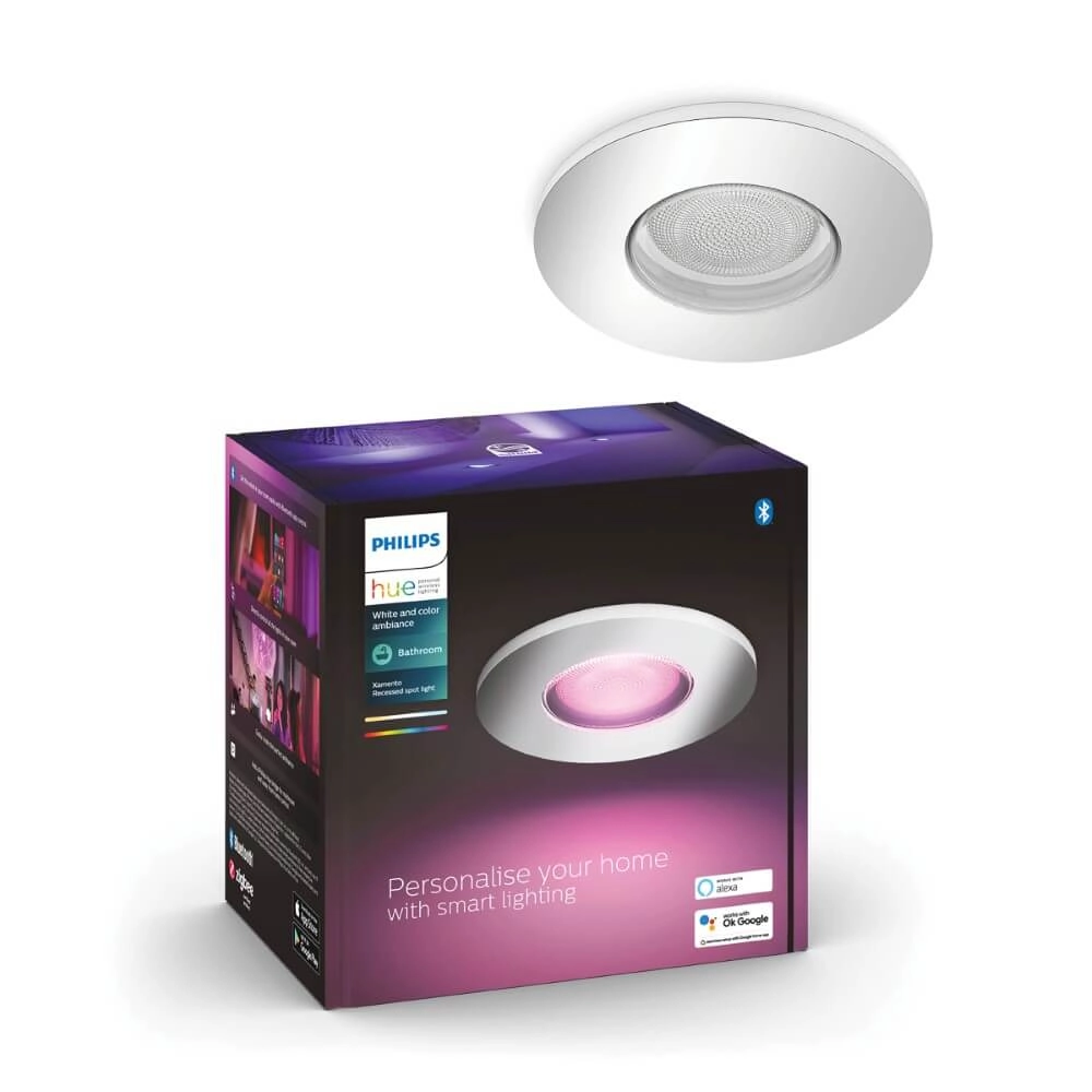Inbouwspot Hue Xamento - White and color Zilver Philips 8719514355347