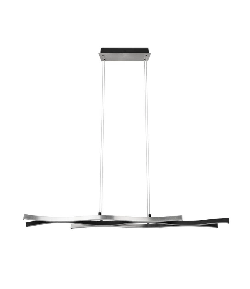 Hanglamp Blaze zwart met metaal Trio 4017807540161