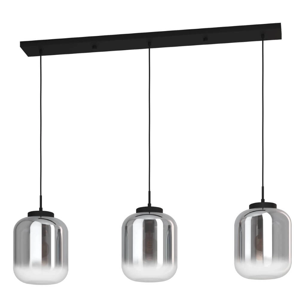 Zwarte hanglamp Bulciago 3-lichts