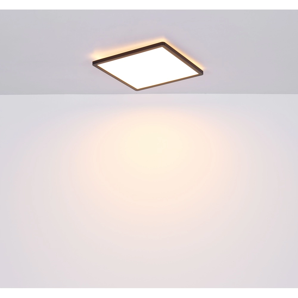 Plafonniere Sapana vierkant 29,4cm zwart Globo 9007371414390