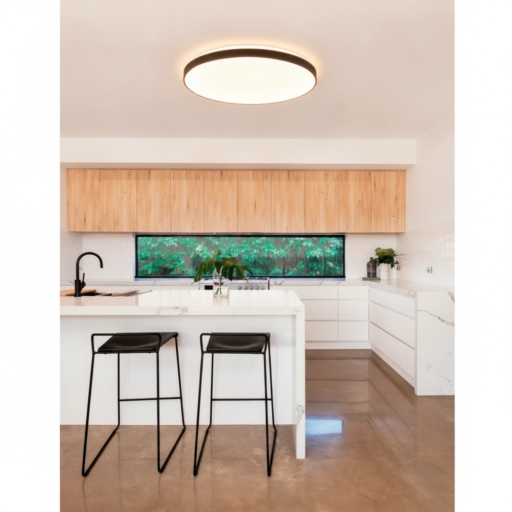 Design plafonniere Pertino Ø 58cm zwart